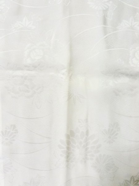 画像3: M0922Y  女性用 襦袢 流水 化繊   白,  【中古】 【USED】 【リサイクル】 ★★☆☆☆ (3)