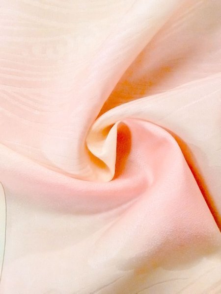 画像10: M0923A  女性用 襦袢  化繊 淡い 薄い 桃色, 波 【中古】 【USED】 【リサイクル】 ★★☆☆☆ (10)