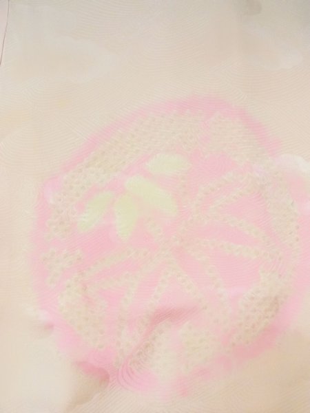 画像3: M1003B  女性用 襦袢  シルク(正絹)  淡い 珊瑚色, 花 【中古】 【USED】 【リサイクル】 ★★☆☆☆ (3)