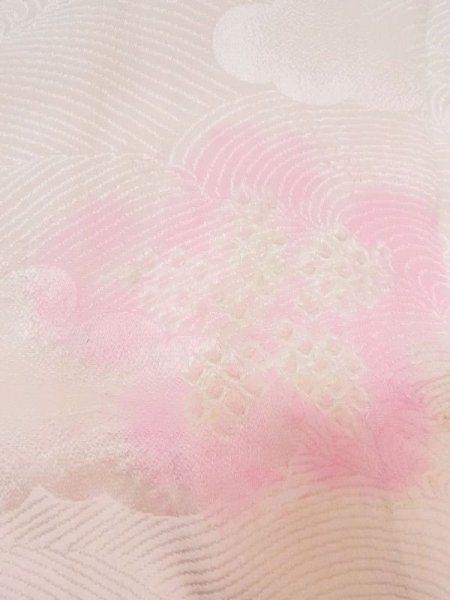 画像6: M1003B  女性用 襦袢  シルク(正絹)  淡い 珊瑚色, 花 【中古】 【USED】 【リサイクル】 ★★☆☆☆ (6)