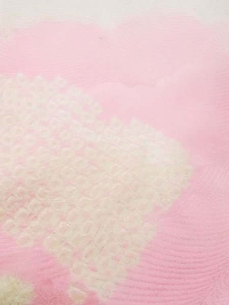 画像8: M1003B  女性用 襦袢  シルク(正絹)  淡い 珊瑚色, 花 【中古】 【USED】 【リサイクル】 ★★☆☆☆ (8)