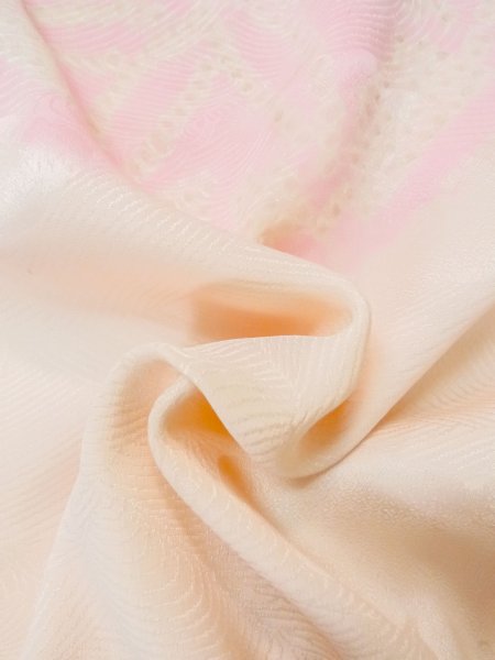 画像11: M1003B  女性用 襦袢  シルク(正絹)  淡い 珊瑚色, 花 【中古】 【USED】 【リサイクル】 ★★☆☆☆ (11)