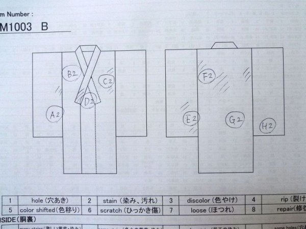 画像13: M1003B  女性用 襦袢  シルク(正絹)  淡い 珊瑚色, 花 【中古】 【USED】 【リサイクル】 ★★☆☆☆ (13)