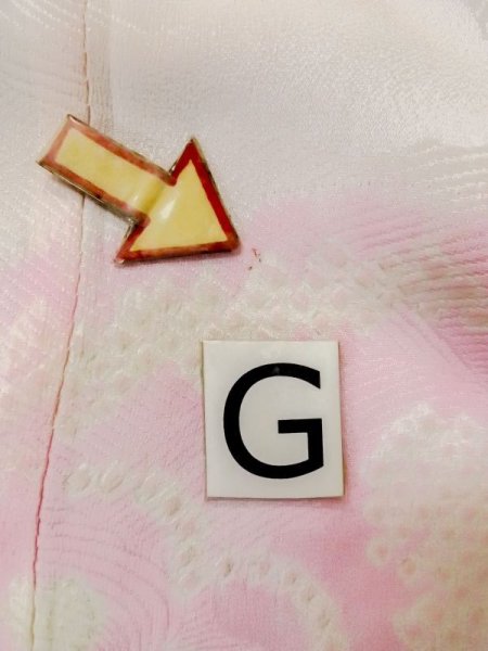 画像20: M1003B  女性用 襦袢  シルク(正絹)  淡い 珊瑚色, 花 【中古】 【USED】 【リサイクル】 ★★☆☆☆ (20)