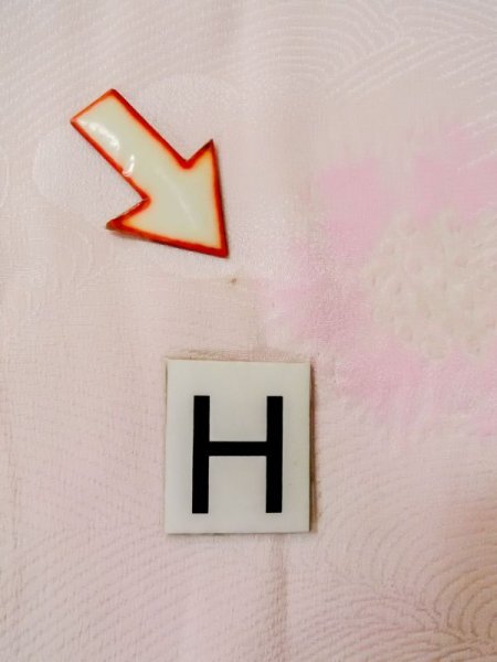 画像21: M1003B  女性用 襦袢  シルク(正絹)  淡い 珊瑚色, 花 【中古】 【USED】 【リサイクル】 ★★☆☆☆ (21)