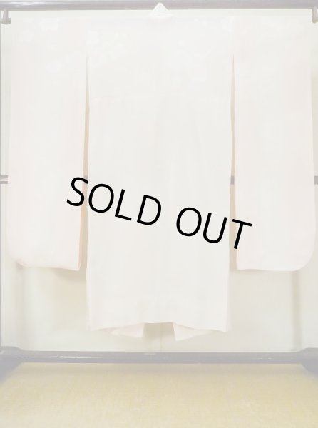 画像2: M1003C  女性用 襦袢 袖無双 シルク（正絹）   珊瑚色, 梅 【中古】 【USED】 【リサイクル】 ★★★☆☆ (2)