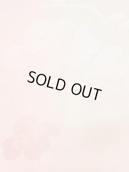 画像5: M1003C  女性用 襦袢 袖無双 シルク（正絹）   珊瑚色, 梅 【中古】 【USED】 【リサイクル】 ★★★☆☆ (5)