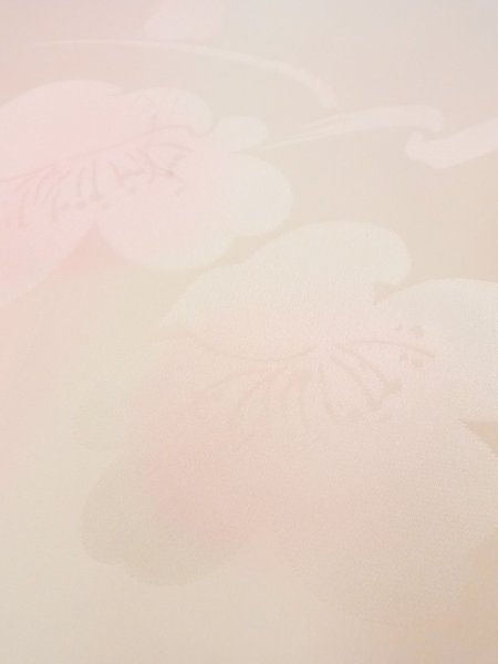 画像8: M1003C  女性用 襦袢 袖無双 シルク（正絹）   珊瑚色, 梅 【中古】 【USED】 【リサイクル】 ★★★☆☆ (8)