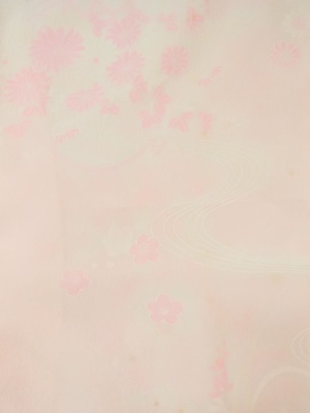 画像3: M1003D  女性用 襦袢  化繊  淡い 桃色, 花 【中古】 【USED】 【リサイクル】 ★☆☆☆☆ (3)