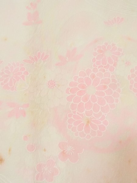 画像5: M1003D  女性用 襦袢  化繊  淡い 桃色, 花 【中古】 【USED】 【リサイクル】 ★☆☆☆☆ (5)