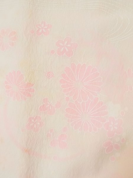 画像7: M1003D  女性用 襦袢  化繊  淡い 桃色, 花 【中古】 【USED】 【リサイクル】 ★☆☆☆☆ (7)