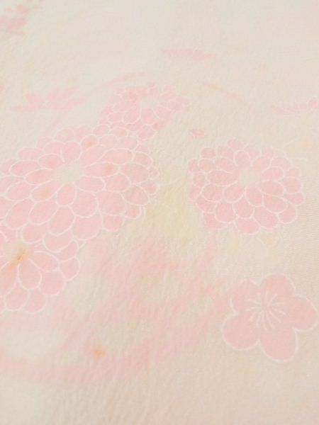 画像9: M1003D  女性用 襦袢  化繊  淡い 桃色, 花 【中古】 【USED】 【リサイクル】 ★☆☆☆☆ (9)