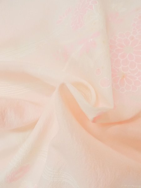画像11: M1003D  女性用 襦袢  化繊  淡い 桃色, 花 【中古】 【USED】 【リサイクル】 ★☆☆☆☆ (11)