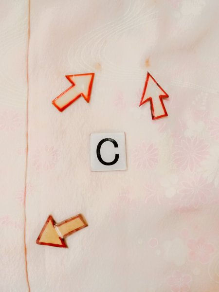 画像16: M1003D  女性用 襦袢  化繊  淡い 桃色, 花 【中古】 【USED】 【リサイクル】 ★☆☆☆☆ (16)