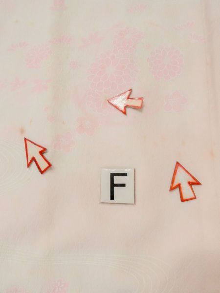 画像19: M1003D  女性用 襦袢  化繊  淡い 桃色, 花 【中古】 【USED】 【リサイクル】 ★☆☆☆☆ (19)