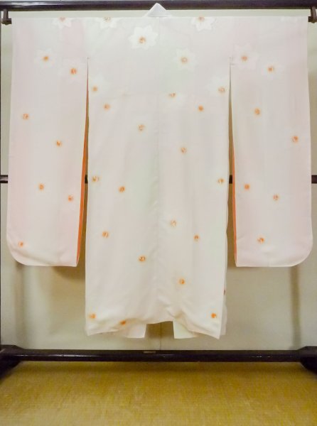 画像2: M1003H Mint  女性用 襦袢  シルク（正絹）  薄い 桃色, 花 【中古】 【USED】 【リサイクル】 ★★★★☆ (2)