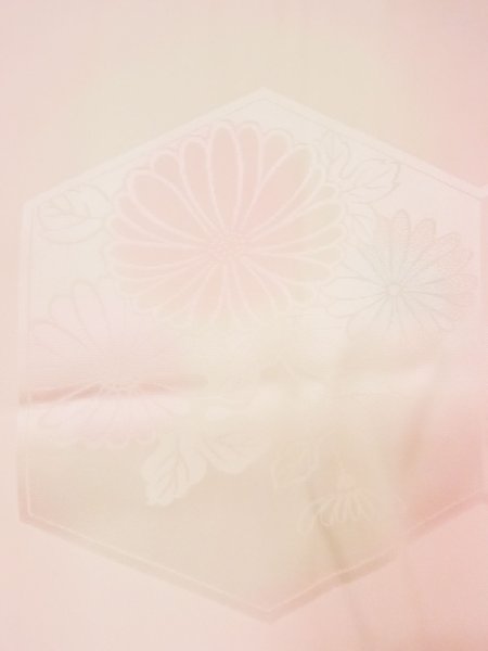 画像6: M1003J  女性用 襦袢 地紋:もみじ、笹、亀甲 シルク(正絹) 淡い 薄い 桃色,  【中古】 【USED】 【リサイクル】 ★★★☆☆ (6)