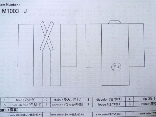 画像11: M1003J  女性用 襦袢 地紋:もみじ、笹、亀甲 シルク(正絹) 淡い 薄い 桃色,  【中古】 【USED】 【リサイクル】 ★★★☆☆ (11)