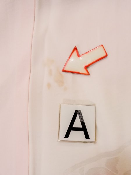 画像12: M1003J  女性用 襦袢 地紋:もみじ、笹、亀甲 シルク(正絹) 淡い 薄い 桃色,  【中古】 【USED】 【リサイクル】 ★★★☆☆ (12)