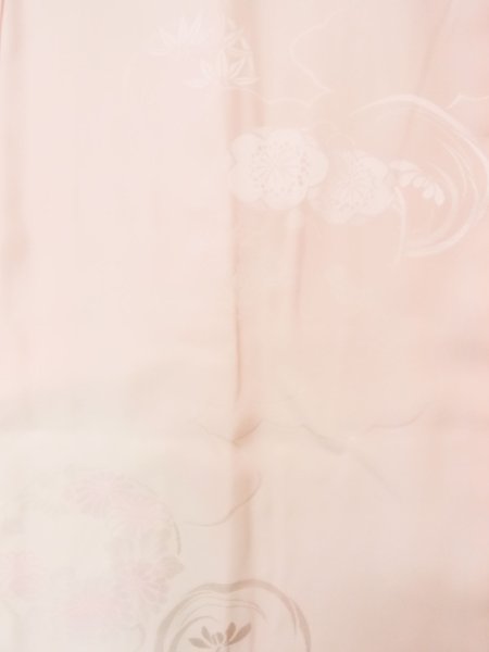 画像4: M1003K Mint  女性用 襦袢 地紋:笹、雲 シルク(正絹) 淡い 薄い 桃色,  【中古】 【USED】 【リサイクル】 ★★★★☆ (4)