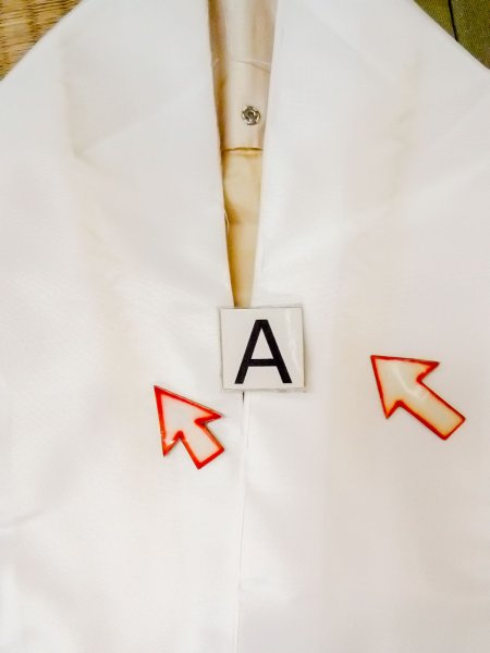 画像14: M1003L  女性用 襦袢  シルク(正絹)   オフ ホワイト, 鶴 【中古】 【USED】 【リサイクル】 ★★★☆☆ (14)