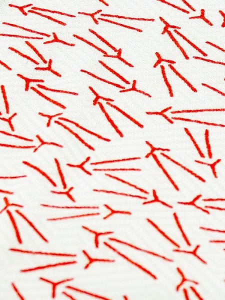 画像7: M1003R  女性用 襦袢 経年劣化 化繊   白, 松/松葉 【中古】 【USED】 【リサイクル】 ★★☆☆☆ (7)