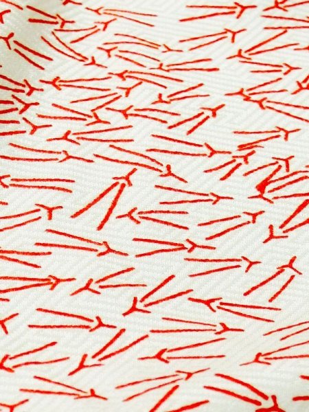 画像8: M1003R  女性用 襦袢 経年劣化 化繊   白, 松/松葉 【中古】 【USED】 【リサイクル】 ★★☆☆☆ (8)