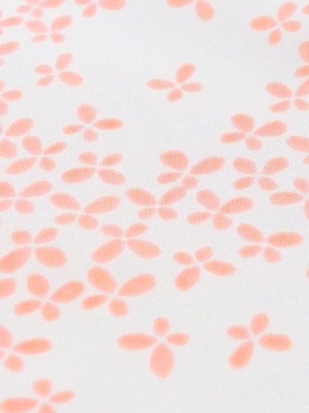 画像7: M1003S  女性用 襦袢  化繊 淡い 薄い 珊瑚色, 蝶々 【中古】 【USED】 【リサイクル】 ★★☆☆☆ (7)