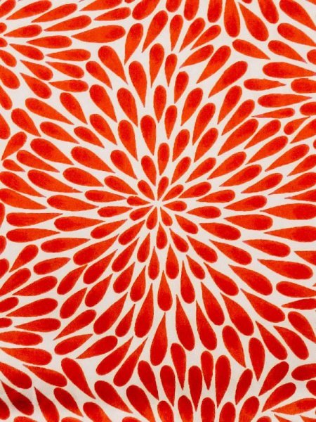 画像5: M1003X  女性用 襦袢  化繊   赤色, 菊 【中古】 【USED】 【リサイクル】 ★☆☆☆☆ (5)