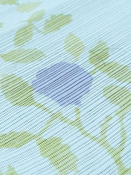 画像9: M1010A  女性用 浴衣(日本製)  綿  薄い 水色, 唐花 【中古】 【USED】 【リサイクル】 ★★☆☆☆ (9)