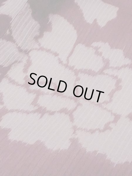 画像8: M1010C  女性用 夏物 汚れ/染み、経年劣化、使用感あり シルク（正絹）  深い 赤色, ぼたん 【中古】 【USED】 【リサイクル】 ★☆☆☆☆ (8)