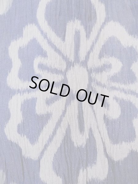 画像5: M1010H  女性用 小千谷縮 使用感あり 麻   藍, 花 【中古】 【USED】 【リサイクル】 ★☆☆☆☆ (5)