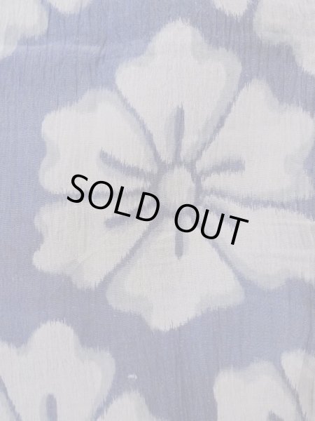 画像7: M1010H  女性用 小千谷縮 使用感あり 麻   藍, 花 【中古】 【USED】 【リサイクル】 ★☆☆☆☆ (7)