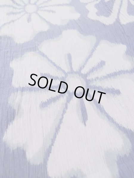 画像8: M1010H  女性用 小千谷縮 使用感あり 麻   藍, 花 【中古】 【USED】 【リサイクル】 ★☆☆☆☆ (8)