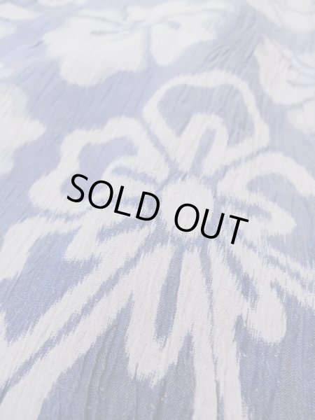 画像9: M1010H  女性用 小千谷縮 使用感あり 麻   藍, 花 【中古】 【USED】 【リサイクル】 ★☆☆☆☆ (9)