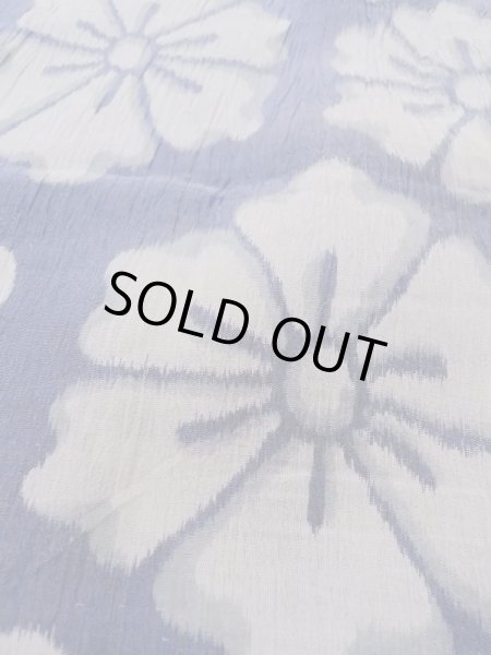 画像10: M1010H  女性用 小千谷縮 使用感あり 麻   藍, 花 【中古】 【USED】 【リサイクル】 ★☆☆☆☆ (10)