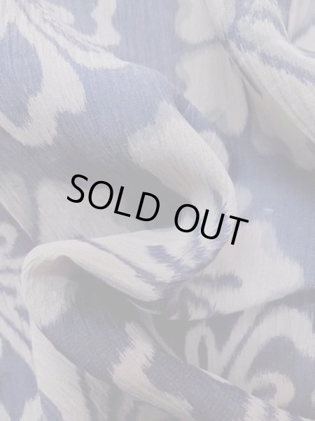 画像12: M1010H  女性用 小千谷縮 使用感あり 麻   藍, 花 【中古】 【USED】 【リサイクル】 ★☆☆☆☆ (12)