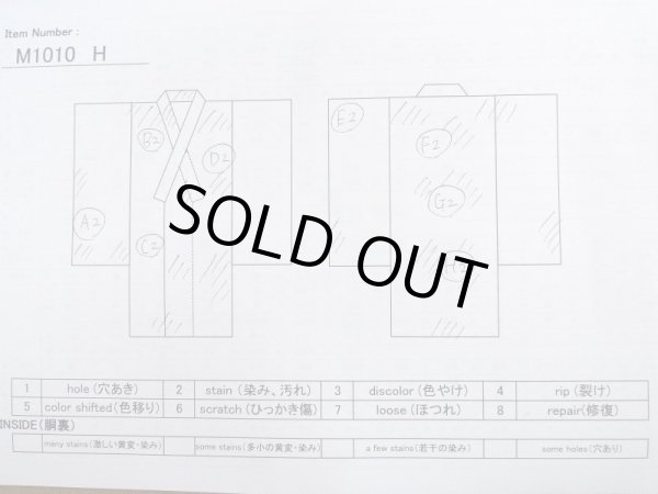 画像13: M1010H  女性用 小千谷縮 使用感あり 麻   藍, 花 【中古】 【USED】 【リサイクル】 ★☆☆☆☆ (13)