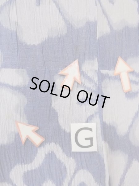 画像20: M1010H  女性用 小千谷縮 使用感あり 麻   藍, 花 【中古】 【USED】 【リサイクル】 ★☆☆☆☆ (20)