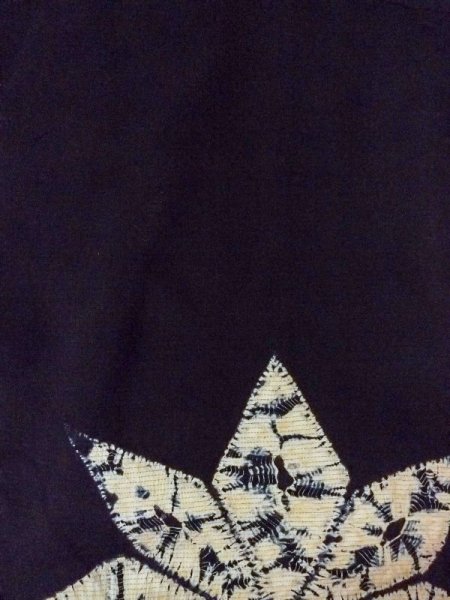 画像3: M1010J  女性用 夏物  シルク(正絹)   黒, 花 【中古】 【USED】 【リサイクル】 ★★★☆☆ (3)
