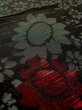 画像9: M1010M  女性用 単衣  シルク（正絹）   黒, 花 【中古】 【USED】 【リサイクル】 ★☆☆☆☆ (9)