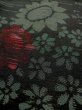画像10: M1010M  女性用 単衣  シルク（正絹）   黒, 花 【中古】 【USED】 【リサイクル】 ★☆☆☆☆ (10)