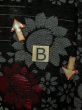 画像15: M1010M  女性用 単衣  シルク（正絹）   黒, 花 【中古】 【USED】 【リサイクル】 ★☆☆☆☆ (15)
