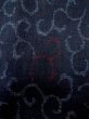 画像5: M1010N  女性用 小地谷紬  シルク（正絹）   黒, 唐草 【中古】 【USED】 【リサイクル】 ★★★☆☆ (5)