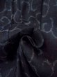 画像12: M1010N  女性用 小地谷紬  シルク（正絹）   黒, 唐草 【中古】 【USED】 【リサイクル】 ★★★☆☆ (12)