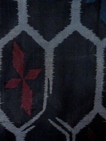 画像3: M1010O  女性用 夏物  シルク(正絹)   黒, 花 【中古】 【USED】 【リサイクル】 ★☆☆☆☆ (3)