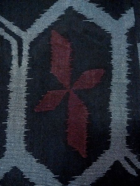 画像5: M1010O  女性用 夏物  シルク(正絹)   黒, 花 【中古】 【USED】 【リサイクル】 ★☆☆☆☆ (5)