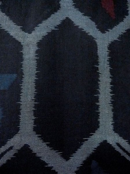 画像7: M1010O  女性用 夏物  シルク(正絹)   黒, 花 【中古】 【USED】 【リサイクル】 ★☆☆☆☆ (7)