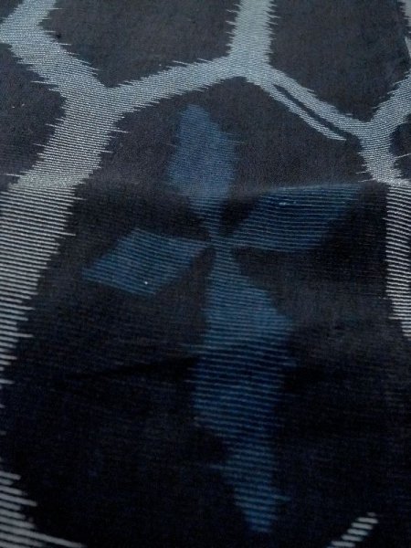 画像8: M1010O  女性用 夏物  シルク(正絹)   黒, 花 【中古】 【USED】 【リサイクル】 ★☆☆☆☆ (8)