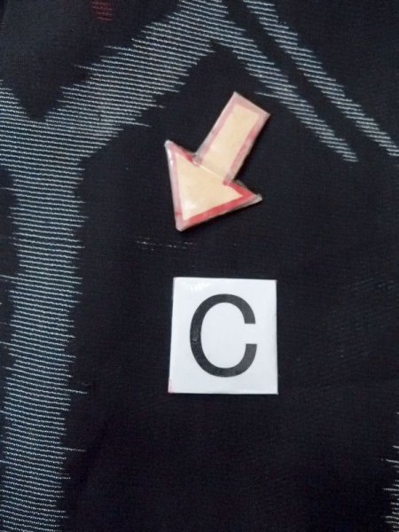 画像16: M1010O  女性用 夏物  シルク(正絹)   黒, 花 【中古】 【USED】 【リサイクル】 ★☆☆☆☆ (16)